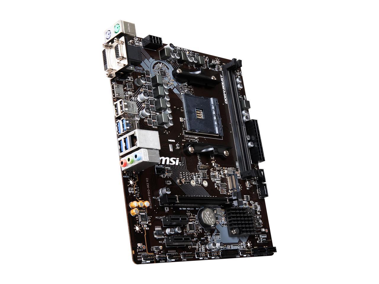 MSI Motherboard PRO B450M PRO-M2 V2 MSI Motherboard PRO B450M PRO-M2 V2